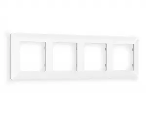 ЭЛМАКС - Рамка ALFA Line (Белый матовый) 4-ая AF110124 элмакс, электротехника, кабель, светотехника, elmax.pro