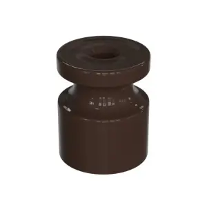 ЭЛМАКС - Изолятор пластиковый для наружного монтажа витой электропроводки, D20х24мм, цвет - коричневый, серия элмакс, электротехника, кабель, светотехника, elmax.pro