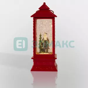 ЭЛМАКС - Декоративный фонарь с эффектом снегопада и подсветкой "Дед Мороз", Теплый белый элмакс, электротехника, кабель, светотехника, elmax.pro