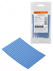 ЭЛМАКС - Набор трубок термоусаживаемых, клеевых "Моноцвет, синий 2,4/0,8 TDM" элмакс, электротехника, кабель, светотехника, elmax.pro