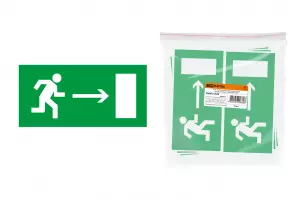 ЭЛМАКС - Знак "Направление к эвакуационному выходу направо" 200х100мм TDM элмакс, электротехника, кабель, светотехника, elmax.pro