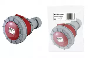 ЭЛМАКС - Розетка кабельная IP67 16А 3Р+РЕ 380В TDM элмакс, электротехника, кабель, светотехника, elmax.pro