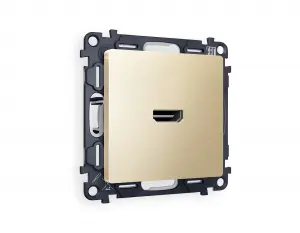 ЭЛМАКС - Комплект механизма розетки HDMI 2.0 ALFA MA614010 Шампань 40V/500mA 2.0GHz 5-18Gbit/s QUANT (AP6140, элмакс, электротехника, кабель, светотехника, elmax.pro