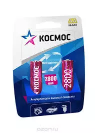 Аккумулятор Космос 2800мАч R6 (AA) NiMh (Пальчиковые)