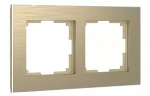 ЭЛМАКС - W0021711/ Рамка на 2 поста (шампань) элмакс, электротехника, кабель, светотехника, elmax.pro