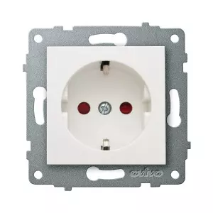 розетка 1 пост OVIVO Loft с заземлением с защитой от детей белый