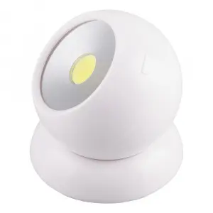 ЭЛМАКС - Светодиодный поворотный светильник 1LED 3W (3*AAA в комплект не входят), 75*80мм, белый, FN1209 элмакс, электротехника, кабель, светотехника, elmax.pro