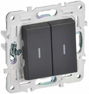 ЭЛМАКС - SKANDY Выключ. 2-кл. с инд. 10А SK-V09T титан IEK элмакс, электротехника, кабель, светотехника, elmax.pro