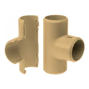 Тройник разборный сосна d25 мм (1шт/200шт уп/кор) Промрукав