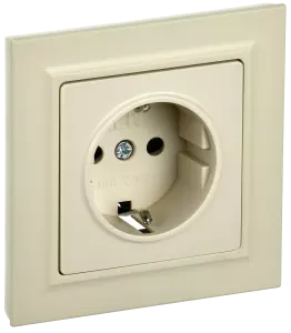 ЭЛМАКС - BRITE Роз. с з/к/ш 16А в сб. РСР14-1-0-БрКр беж. IEK элмакс, электротехника, кабель, светотехника, elmax.pro