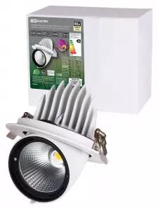 ЭЛМАКС - Светильник встраиваемый поворотный "Акцент-1" LED DSL-01-040-WW 40 Вт, 24°, 3000 К, 90 Ra, IP40, TDM элмакс, электротехника, кабель, светотехника, elmax.pro