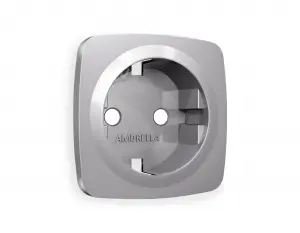 ЭЛМАКС - Лицевая панель OMEGA (Сталь матовый) для электрической розетки с заземлением QUANT OP5060 элмакс, электротехника, кабель, светотехника, elmax.pro