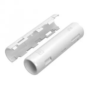 Муфта разборная d16 мм белая (100шт/1200шт уп/кор) Промрукав Муфта разборная d16 мм белая (100шт/1200шт уп/кор) Промрукав