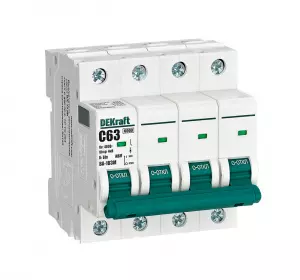 Авт. выкл. без теплозащиты 4P 63А х-ка C 6кА ВА-103M
