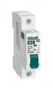 Авт. выкл. без теплозащиты 1P 20А х-ка C 6кА ВА-103M Авт. выкл. без теплозащиты 1P 20А х-ка C 6кА ВА-103M