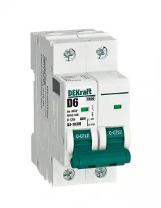 Авт. выкл. без теплозащиты 2P 6А х-ка D 6кА ВА-103M