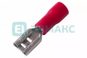 КЛЕММА ПЛОСКАЯ изолированная (КПИ гнездо - 5.6мм) 0.5-1.5мм? (VF1.25-187(8)) REXANT