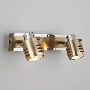 ЭЛМАКС - Настенный светильник 23463/2 хром / античная бронза элмакс, электротехника, кабель, светотехника, elmax.pro