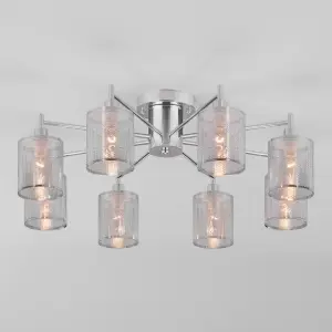 ЭЛМАКС - Хромированная люстра с металлическими абажурами 70109/8 хром элмакс, электротехника, кабель, светотехника, elmax.pro