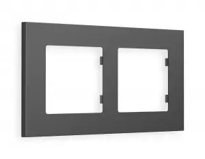 ЭЛМАКС - Рамка ALFA Qubi (Антрацит серый) 2-ая AF250652 элмакс, электротехника, кабель, светотехника, elmax.pro