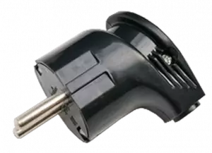 ЭЛМАКС - Вилка угловая с заземлением 16А черная 4210 IN HOME элмакс, электротехника, кабель, светотехника, elmax.pro