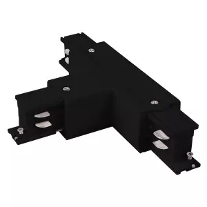 ЭЛМАКС - Коннектор Т-образный для трехфазного шинопровода левый черный TRC-1-3-TL-BK элмакс, электротехника, кабель, светотехника, elmax.pro