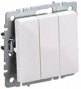 ЭЛМАКС - BRITE Выключ. 3-кл. 10А ВС10-3-0-БрБ бел. элмакс, электротехника, кабель, светотехника, elmax.pro