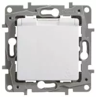 ЭЛМАКС - Розетка с заземлением IP44 белая ETIKA элмакс, электротехника, кабель, светотехника, elmax.pro