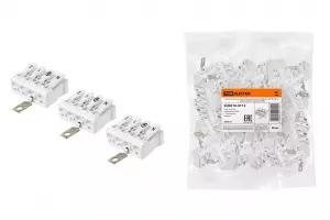 ЭЛМАКС - Клемма пружинная соединительная КСПз4-2L+N+PE, 16 A, с заземлением подвинт TDM элмакс, электротехника, кабель, светотехника, elmax.pro