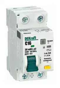 ЭЛМАКС - АВДТ 1Р+N 16А 30мА тип AC х-ка C ДИФ-103 4.5кА элмакс, электротехника, кабель, светотехника, elmax.pro