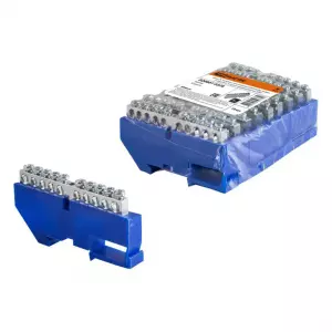 ЭЛМАКС - Шина "N" нулевая с изолятором на DIN-рейку 6х9мм стойка бол. 10 групп никелированная TDM элмакс, электротехника, кабель, светотехника, elmax.pro