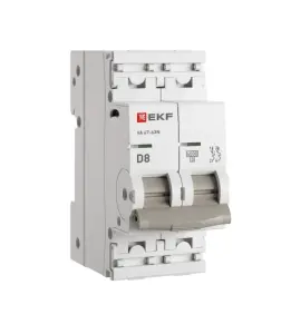 ЭЛМАКС - Автоматический выключатель ВА 47-63N 2P 8А (D) 4,5 кА PROXIMA EKF элмакс, электротехника, кабель, светотехника, elmax.pro