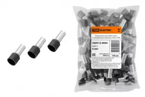 ЭЛМАКС - Наконечник-гильза Е6012 6мм2 с изолированным фланцем (100шт) TDM элмакс, электротехника, кабель, светотехника, elmax.pro