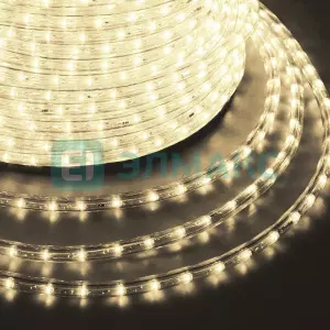 ЭЛМАКС - Дюралайт LED, постоянное свечение (2W) - ТЕПЛЫЙ БЕЛЫЙ, 24 LED/м Ø10мм, бухта 100м элмакс, электротехника, кабель, светотехника, elmax.pro