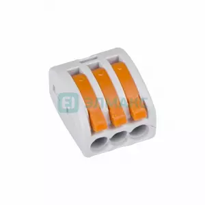 ЭЛМАКС - Универсальная многоразовая 3-проводная клемма REXANT (0,08-2,5 (4) мм²) 50шт. элмакс, электротехника, кабель, светотехника, elmax.pro