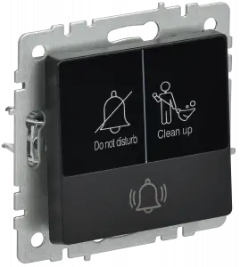 ЭЛМАКС - BRITE Кнопка звонка с инд. отел. 10А ВС10-1-9-БрЧ черн. IEK элмакс, электротехника, кабель, светотехника, elmax.pro