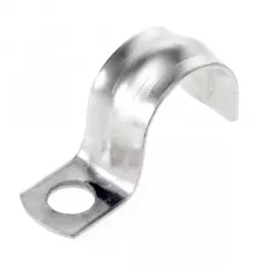 Скоба металлическая однолапковая СМО d21-22 мм отв. d 6,5 мм (100 шт/уп) Промрукав