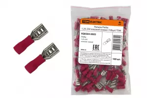 ЭЛМАКС - Разъем РпИм 1,25-250 плоский (мама) (100шт) TDM элмакс, электротехника, кабель, светотехника, elmax.pro