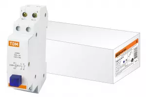 ЭЛМАКС - Выключатель кнопочный c фиксацией и индикацией ВК-47M 1НО;1НЗ синий TDM элмакс, электротехника, кабель, светотехника, elmax.pro