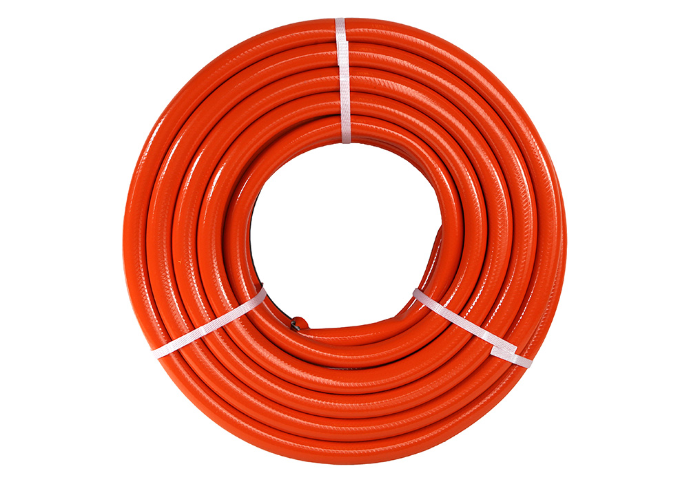 3015-15-4-34 Шланг д/воды 3/4" 25м, оранж+черн,УСИЛЕННЫЙ АРМИР. 4 слойн., без примес. Sturm!