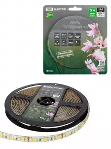 ЭЛМАКС - Лента светодиодная SMD5050-60 LED/м-IP65-12 В-14,4 Вт/м-6000 К (5 м) блистер TDM элмакс, электротехника, кабель, светотехника, elmax.pro