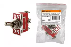 Переключатель-тумблер 1121 (ТП1-2) вкл.- вкл. 1 группа контактов TDM