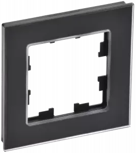 ЭЛМАКС - BRITE Рамка 1-мест. РУ-1-2-Бр стекло черн. матовый IEK элмакс, электротехника, кабель, светотехника, elmax.pro
