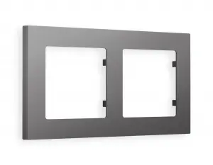 ЭЛМАКС - Рамка ALFA Techno (Антрацит серый) 2-ая AF220652 элмакс, электротехника, кабель, светотехника, elmax.pro