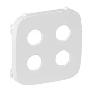 ЭЛМАКС - Valena ALLURE.Лицевая панель для аудиорозетки "банан" двойной.Белая элмакс, электротехника, кабель, светотехника, elmax.pro