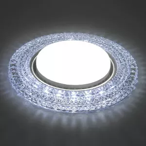 ЭЛМАКС - Светильник встраиваемый со светодиодной подсветкой 20LED*2835 SMD 6400K, 15W GX53, без лампы, прозра элмакс, электротехника, кабель, светотехника, elmax.pro