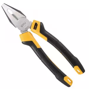 Плоскогубцы комбинированные Deli DL2008Z 200мм Сталь CrV. прорез.двухкомп.ручка