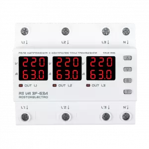 ЭЛМАКС - Реле напряжения RE VA3F-63А элмакс, электротехника, кабель, светотехника, elmax.pro