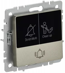 ЭЛМАКС - BRITE Кнопка звонка с инд. отел. 10А ВС10-1-9-БрШ шамп. IEK элмакс, электротехника, кабель, светотехника, elmax.pro