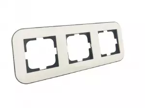 рамка 3 поста OVIVO Loft белый/черный